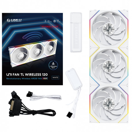 Lian Li UNI FAN REVERSE TL WIRELESS 3x120mm Beyaz Kasa Fanı (G99.12RTL1W3W.00)