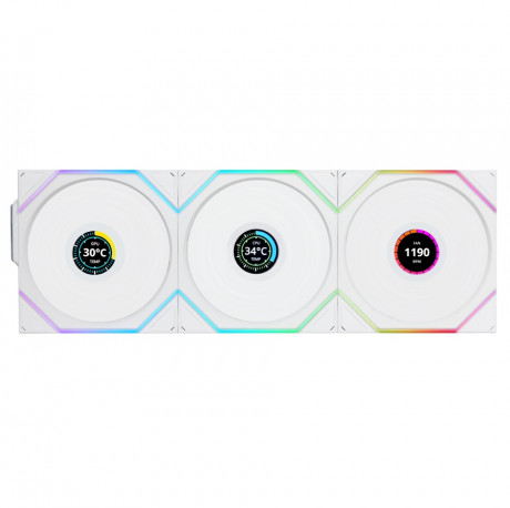 Lian Li UNI FAN TL WIRELESS LCD 3x120mm Beyaz Kasa Fanı (G99.12TLLCD1W3W.00)