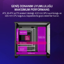 GAMEPOWER WARCRY TOPGLASS 4X ARGB FAN GAMING KASA 650W 