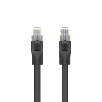 UNITEK CAT6 PATCH KABLO 20MT FLAT 1GBPS, SİYAH (C1815GBK)