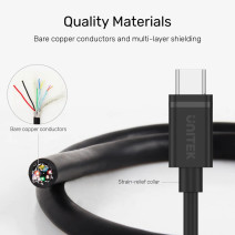 UNITEK TYPE-C HIZLI ŞARJ KABLOSU 1MT 60W(Y-C477BK)
