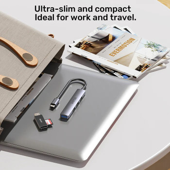 UNITEK TYPE-C TO 4 PORT USB HUB (USB3.0 + 3xUSB2.0) (H1208B)