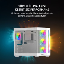 JAMES DONKEY STARK S800 4X ARGB BEYAZ GAMING KASA