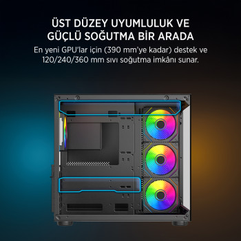 JAMES DONKEY STARK S800 4X ARGB SIYAH GAMING KASA