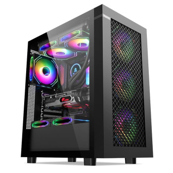 SEGOTEP Endura 1 Siyah 750W 80+ Bronze PCIE 5.0 Mid Tower Kasa (Rainbow Fan)