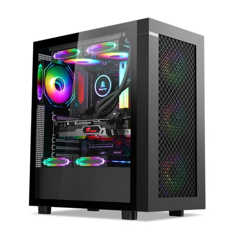 SEGOTEP Endura 1 Siyah 750W 80+ Bronze PCIE 5.0 Mid Tower Kasa (Rainbow Fan)