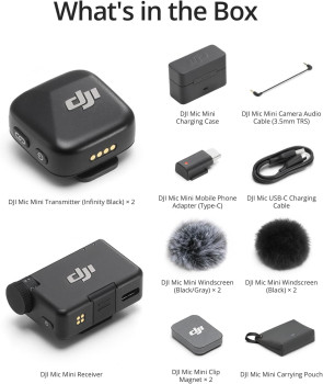 DJI MIC MINI WIRELESS 2 KISILIK MIKROFON KITI