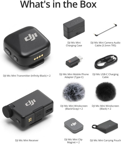 DJI MIC MINI WIRELESS 2 KISILIK MIKROFON KITI