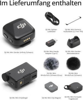 DJI MIC MINI WIRELESS TEK KISILIK MIKROFON KITI