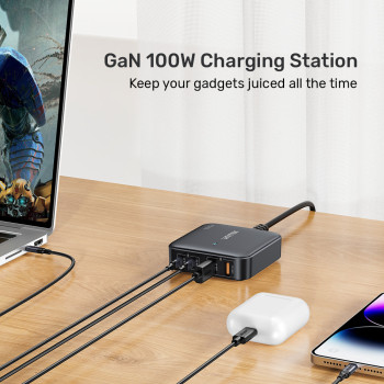 Unitek 100W Masaüstü GAN Şarjİstasyon Beyaz (P1229AWH)